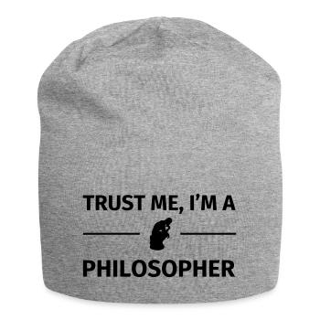 Trust me I'm a Philosopher - Jersey Beanie - heather grey - Front