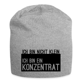 ich bin nicht klein Konzentrat Statement Spruch - Jersey-Beanie - Grau meliert - Vorne