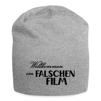 falscher Film - Jersey-Beanie - Grau meliert - Vorne