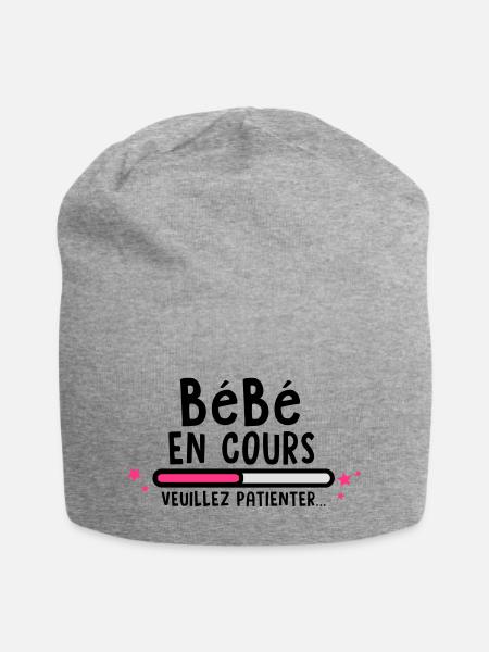 bébé en cours(veuillez patienter) - Bonnet en jersey - gris chiné