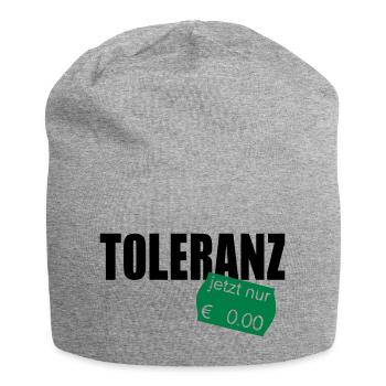 toleranz - Jersey-Beanie - Grau meliert - Vorne