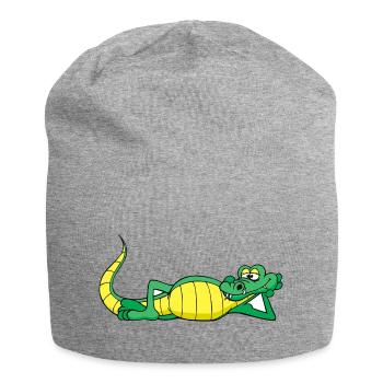 crocodile fraî - Bonnet en jersey - gris chiné - Devant