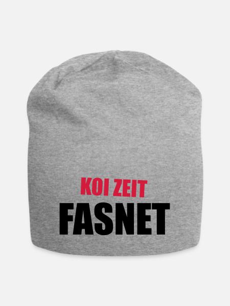 Koi Zeit Fasnet - Jersey-Beanie - Grau meliert