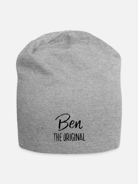 Ben - Jersey-Beanie - Grau meliert