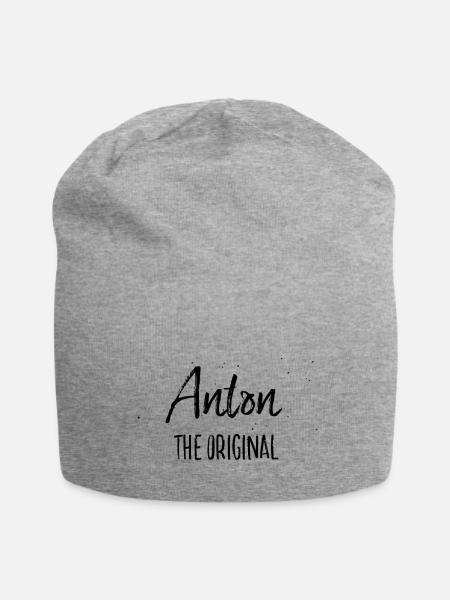 Anton - Jersey-Beanie - Grau meliert