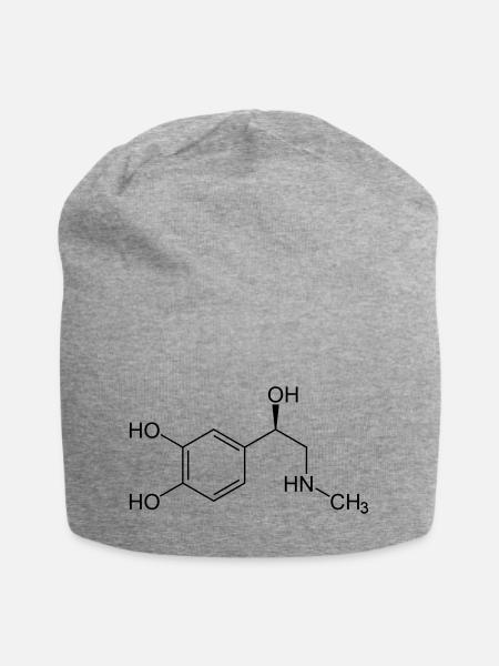 adrenalin epinephrin - Jersey-Beanie - Grau meliert
