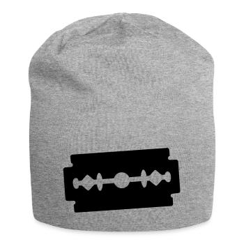 Rasierklinge Symbol - Jersey-Beanie - Grau meliert - Vorne