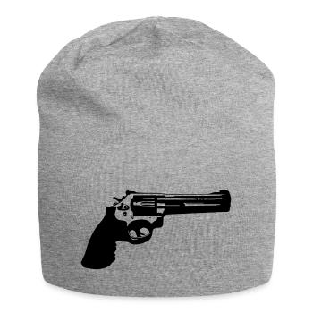 gun_revolver - Jersey-Beanie - Grau meliert - Vorne