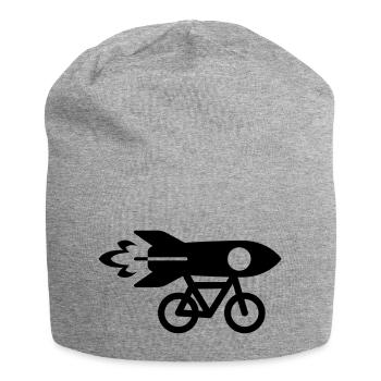 Rakete Rad Fahrrad bike Zweirad radeln schnell - Jersey-Beanie - Grau meliert - Vorne