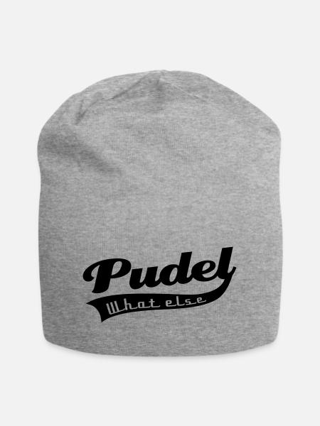 Pudel - Jersey-Beanie - Grau meliert