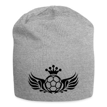 fußball logo wings and crown - Jersey-Beanie - Grau meliert - Vorne