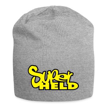 superhero - Jersey Beanie - heather grey - Front
