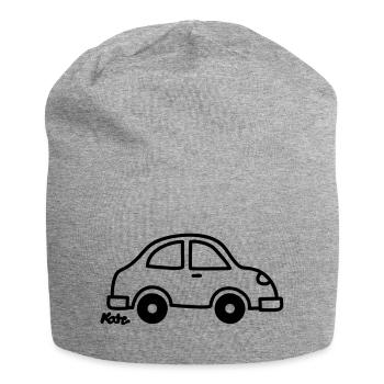 Auto - Jersey-Beanie - Grau meliert - Vorne