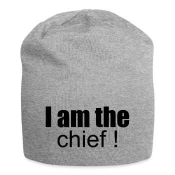 i am the chief ! - Jersey Beanie - heather grey - Front
