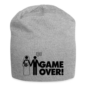 Fin du jeu. Je suis marié. - Bonnet en jersey - gris chiné - Devant