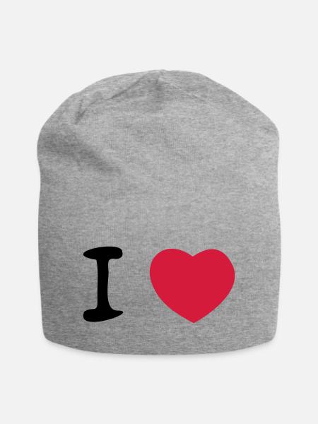 heart - Jersey Beanie - heather grey