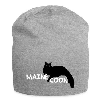 Maine coon - Jersey-Beanie - Grau meliert - Vorne