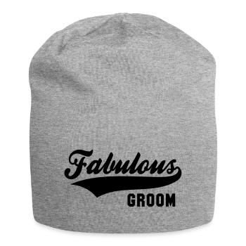 Fabulous GROOM - Jersey Beanie - heather grey - Front