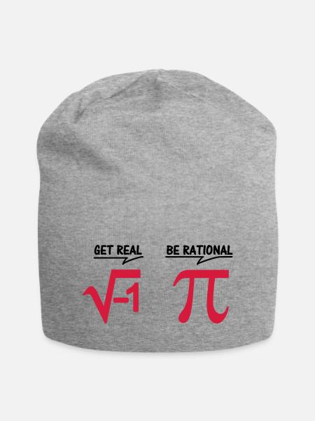 get real - be rational (2c) - Jersey Beanie - heather grey