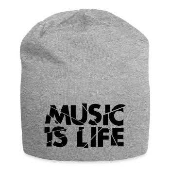 musicislifebreak - Jersey Beanie - heather grey - Front