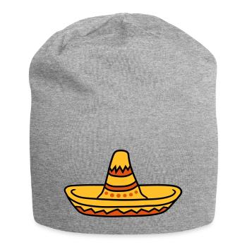 sombrero party hut feiern suedamerika mexiko mexik - Jersey-Beanie - Grau meliert - Vorne