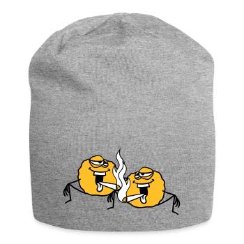 2 friends team couple stoned kiffen kiffer stoned h - Jersey Beanie - heather grey - Front
