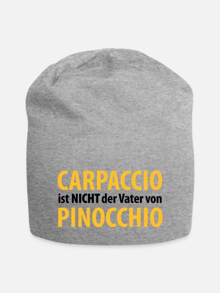 carpaccio is not the father of pinocchio - Jersey Beanie - heather grey