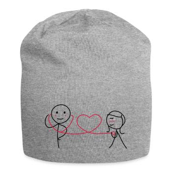 Ensemble pour toujours (AMOUR) - Bonnet en jersey - gris chiné - Devant