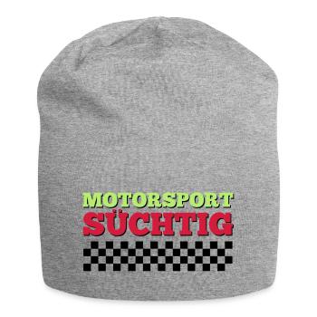 Motorsport Süchtig - Jersey-Beanie - Grau meliert - Vorne