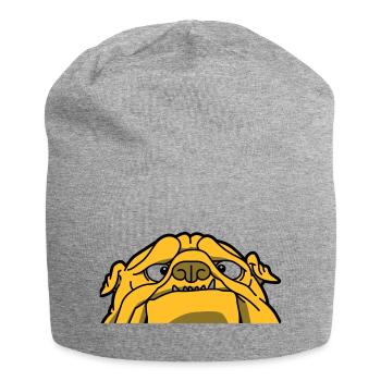 An English Bulldog - Jersey Beanie - heather grey - Front