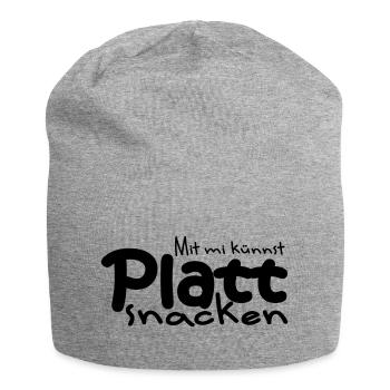 Platt snacken 2 - Jersey-Beanie - Grau meliert - Vorne