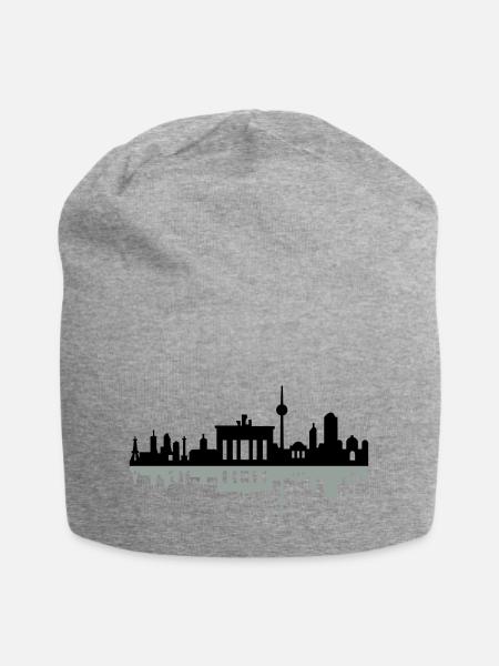 Skyline Berlin Schatten - Jersey-Beanie - Grau meliert