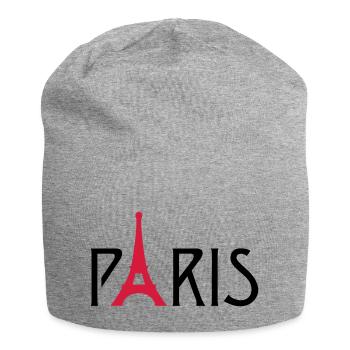 Paris Eiffel Tower - Jersey Beanie - heather grey - Front