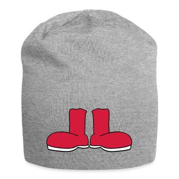 2 chaussures bottes mettant des vêtements chaussures - Bonnet en jersey - gris chiné - Devant