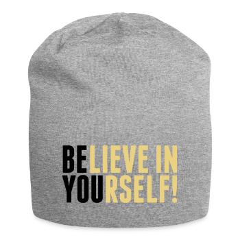 believe in yourself - be you - Jersey-Beanie - Grau meliert - Vorne