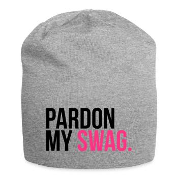 pardon my swag - Jersey Beanie - heather grey - Front