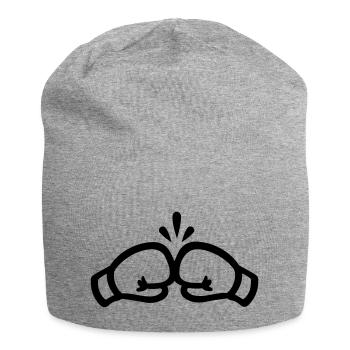 Boxing Gloves - Jersey Beanie - heather grey - Front