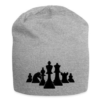 schach figuren - Jersey-Beanie - Grau meliert - Vorne