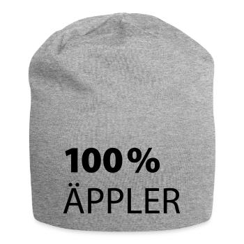 100% Aeppler | Apfelwein - Frankfurter Kultgetränk - Jersey-Beanie - Grau meliert - Vorne