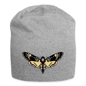 Sphinx tête de mort butterfly skull - Bonnet en jersey - gris chiné - Devant