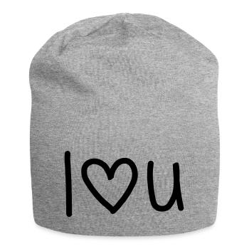 I Lovee You - Bonnet en jersey - gris chiné - Devant