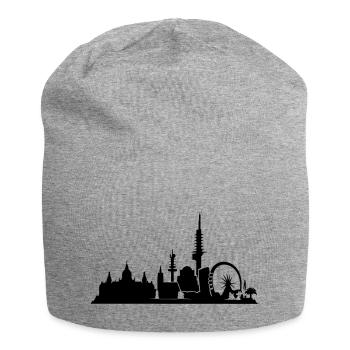 Hannover // Skyline // Silhouette // Skylineshirt - Jersey-Beanie - Grau meliert - Vorne