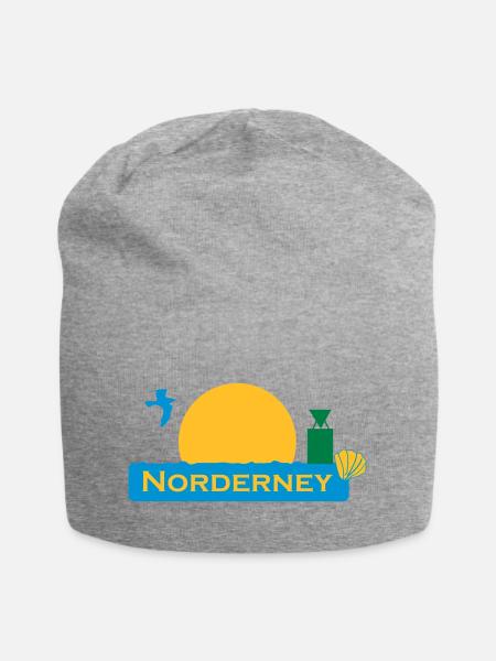 norderney - Jersey-Beanie - Grau meliert