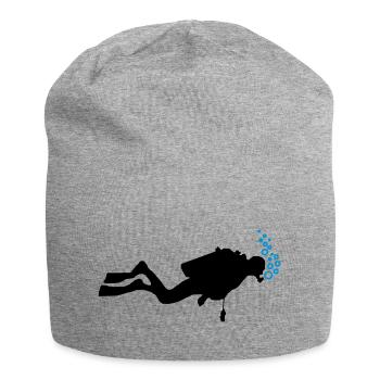 Taucher Luftblasen - Jersey-Beanie - Grau meliert - Vorne