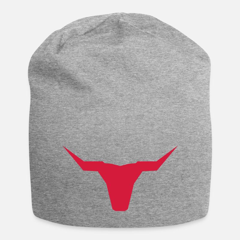 bull head 's head - Jersey Beanie - heather grey