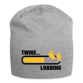 Zwillinge - Jersey-Beanie - Grau meliert - Vorne
