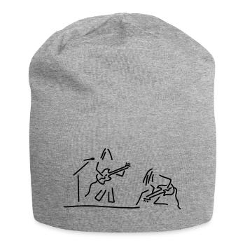 rockmusiker mit gitarre - Jersey-Beanie - Grau meliert - Vorne