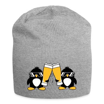pingouin toast équipe amis lunettes de soleil fête - Bonnet en jersey - gris chiné - Devant