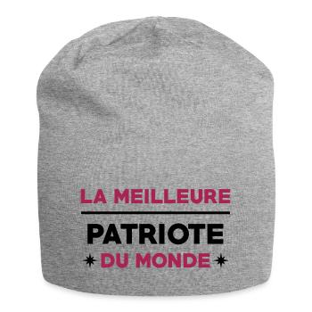 Patriote / Patriotisme / France / Chauvin Français - Bonnet en jersey - gris chiné - Devant