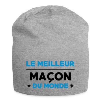 Maçon / Maçonnerie / Maconnerie / Macon - Bonnet en jersey - gris chiné - Devant